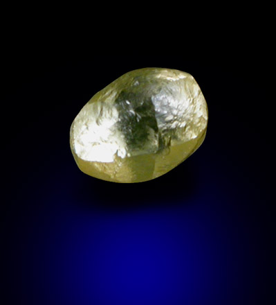 Diamond (0.12 carat fancy-yellow dodecahedral crystal) from Northern Cape Province, South Africa