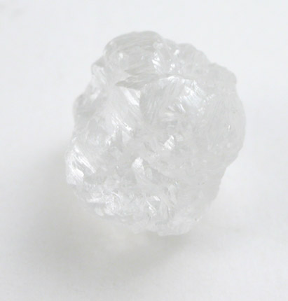 Diamond (0.95 carat colorless complex cubic crystal) from Magna Egoli Mine, Zimmi property along the Sewa River, Sierra Leone