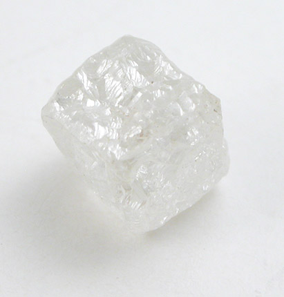 Diamond (0.53 carat colorless complex cubic crystal) from Magna Egoli Mine, Zimmi property along the Sewa River, Sierra Leone