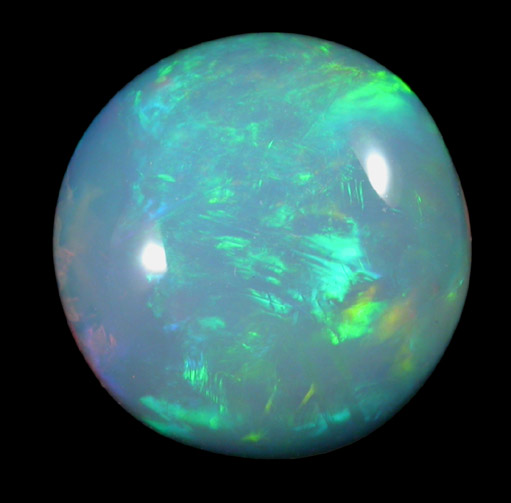 Opal (var. Crystal Fire Opal) from 570 km north of Addis Ababa, Wello (Wollo), Delanta Plateau, Tigray, Ethiopia