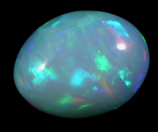 Opal (var. Crystal Fire Opal) from 570 km north of Addis Ababa, Wello (Wollo), Delanta Plateau, Tigray, Ethiopia