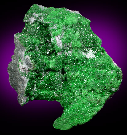 Uvarovite Garnet from Saranovskoye Mine, Sarany, Permskaya Oblast', Ural Mountains, Russia (Type Locality for Uvarovite)