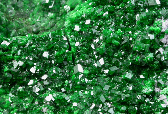 Uvarovite Garnet from Saranovskoye Mine, Sarany, Permskaya Oblast', Ural Mountains, Russia (Type Locality for Uvarovite)