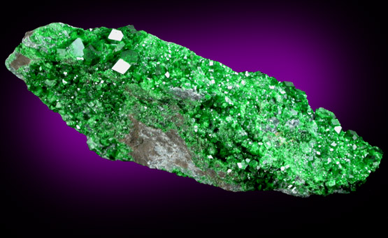 Uvarovite Garnet from Saranovskoye Mine, Sarany, Permskaya Oblast', Ural Mountains, Russia (Type Locality for Uvarovite)