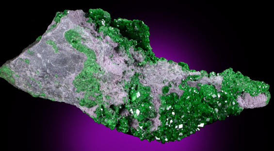 Uvarovite Garnet from Saranovskoye Mine, Sarany, Permskaya Oblast', Ural Mountains, Russia (Type Locality for Uvarovite)