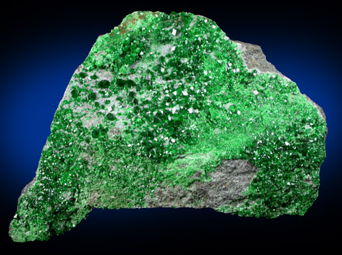 Uvarovite Garnet from Saranovskoye Mine, Sarany, Permskaya Oblast', Ural Mountains, Russia (Type Locality for Uvarovite)