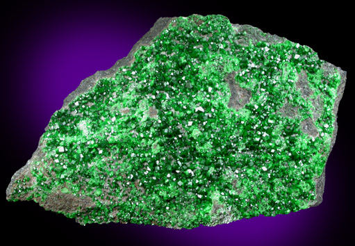 Uvarovite Garnet from Saranovskoye Mine, Sarany, Permskaya Oblast', Ural Mountains, Russia (Type Locality for Uvarovite)