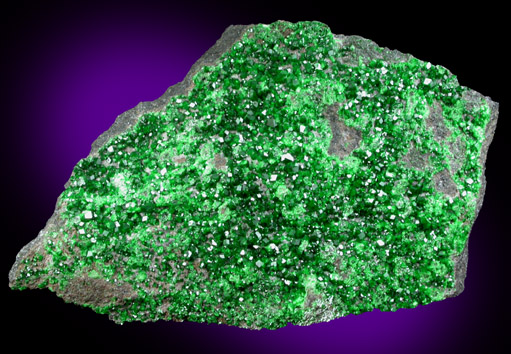 Uvarovite Garnet from Saranovskoye Mine, Sarany, Permskaya Oblast', Ural Mountains, Russia (Type Locality for Uvarovite)