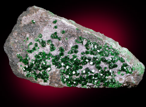 Uvarovite Garnet from Saranovskoye Mine, Sarany, Permskaya Oblast', Ural Mountains, Russia (Type Locality for Uvarovite)