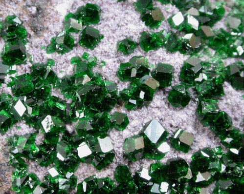 Uvarovite Garnet from Saranovskoye Mine, Sarany, Permskaya Oblast', Ural Mountains, Russia (Type Locality for Uvarovite)