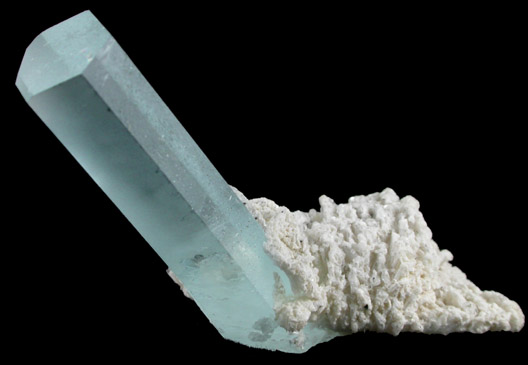 Beryl var. Aquamarine on Albite from Shigar Valley, Skardu District, Baltistan, Gilgit-Baltistan, Pakistan