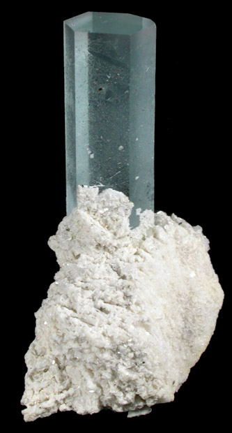 Beryl var. Aquamarine on Albite from Shigar Valley, Skardu District, Baltistan, Gilgit-Baltistan, Pakistan