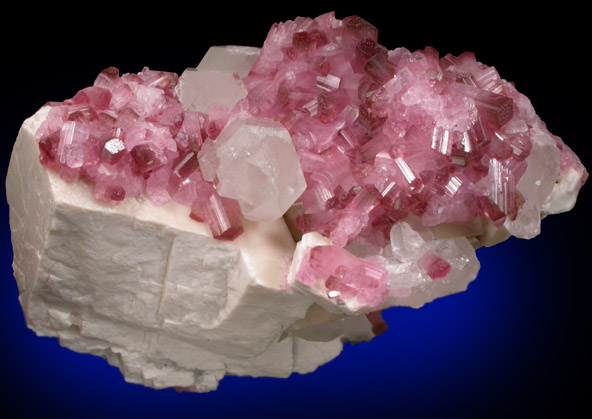 Elbaite var. Rubellite Tourmaline with Quartz from Pyi-Gyi-Taung Mountain, near Let-Pan-Hla, Mandalay, Myanmar (Burma)