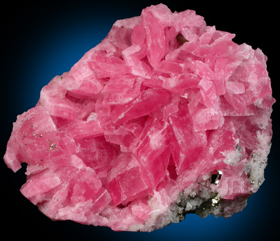 Rhodochrosite with Pyrite from Wudong Mine, Liubao, Guangxi Zhuang A.R., China
