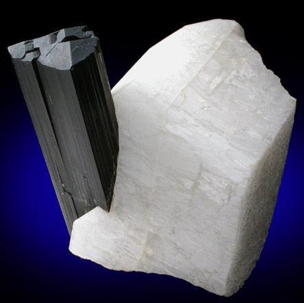 Schorl Tourmaline on Microcline from Laghman Province, Afghanistan