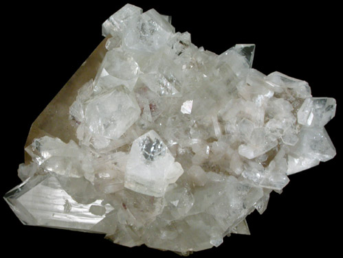 Apophyllite, Stilbite-Ca, Quartz on Calcite from Jalgaon, Maharashtra, India