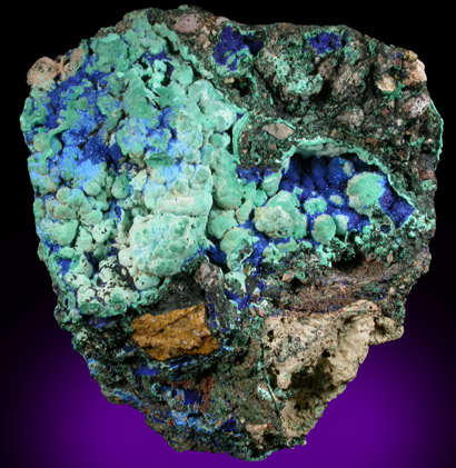 Azurite and Malachite from Bisbee, Warren District, Cochise County, Arizona