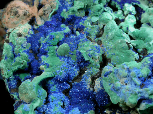 Azurite and Malachite from Bisbee, Warren District, Cochise County, Arizona