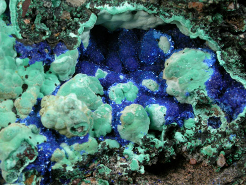 Azurite and Malachite from Bisbee, Warren District, Cochise County, Arizona
