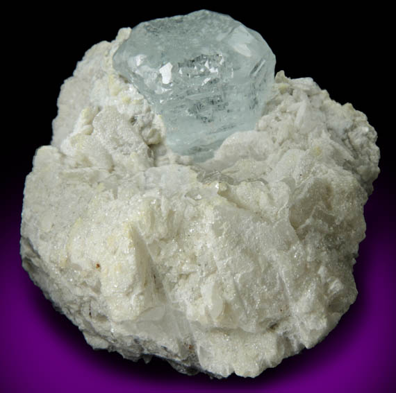 Beryl var. Aquamarine in Quartz-Albite with Columbite-Fe from Shigar Valley, Skardu District, Gilgit-Baltistan, Pakistan