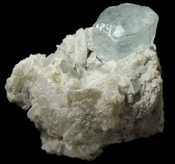 Beryl var. Aquamarine in Quartz-Albite with Columbite-Fe from Shigar Valley, Skardu District, Gilgit-Baltistan, Pakistan