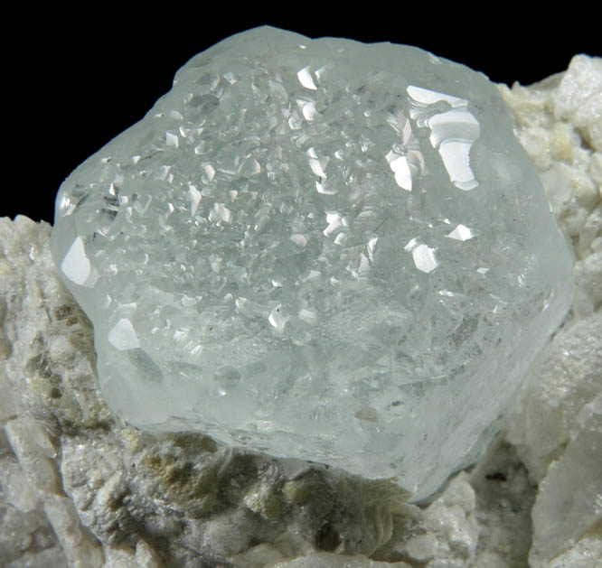 Beryl var. Aquamarine in Quartz-Albite with Columbite-Fe from Shigar Valley, Skardu District, Gilgit-Baltistan, Pakistan