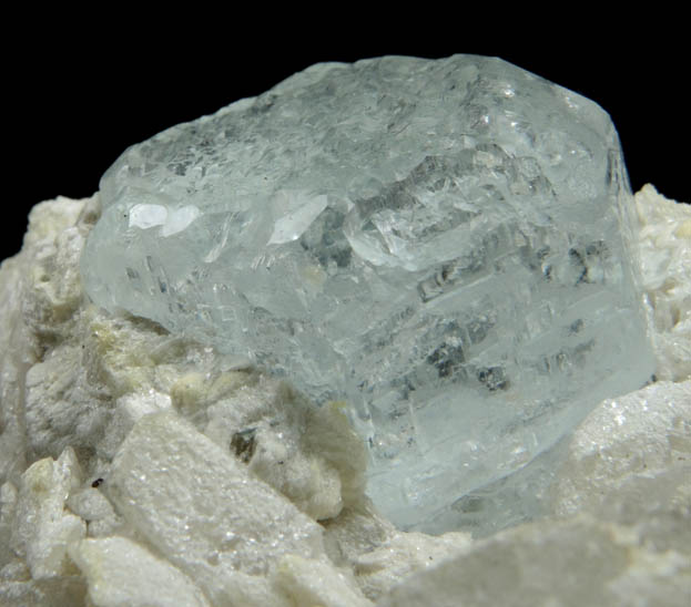 Beryl var. Aquamarine in Quartz-Albite with Columbite-Fe from Shigar Valley, Skardu District, Gilgit-Baltistan, Pakistan