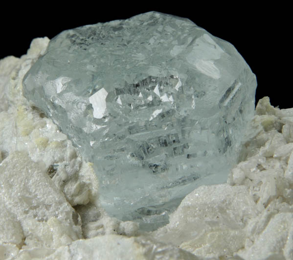 Beryl var. Aquamarine in Quartz-Albite with Columbite-Fe from Shigar Valley, Skardu District, Gilgit-Baltistan, Pakistan