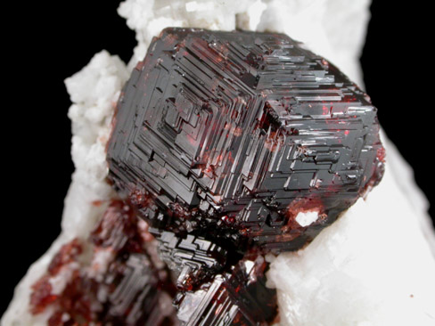 Spessartine Garnet on Microcline from Shengus, Gilgit-Skardu Road, Gilgit-Baltistan, Pakistan