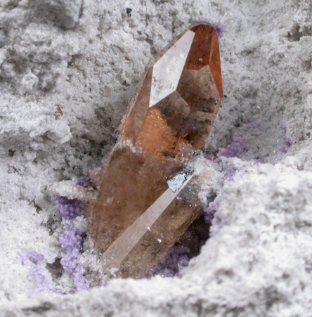 Topaz and Fluorite on rhyolite from Topaz Mountain, Thomas Range, Juab County, Utah