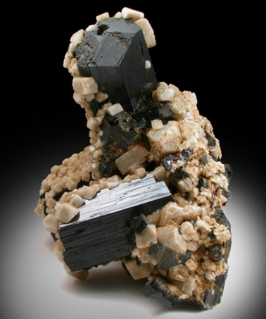 Schorl Tourmaline and Albite from Skardu District, Baltistan, Gilgit-Baltistan, Pakistan