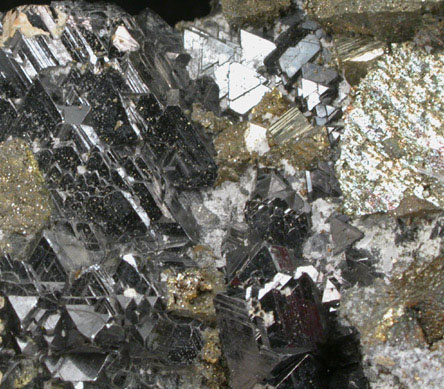 Sphalerite, Pyrite, Quartz from Casapalca District, Huarochiri Province, Peru