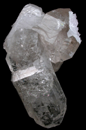 Quartz var. Smoky with Rose Quartz Crystal overgrowth from Mount Mica Quarry, Paris, Oxford County, Maine