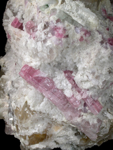 Quartz var. Citrine with Elbaite var. Rubellite Tourmaline from Mount Mica Quarry, Paris, Oxford County, Maine