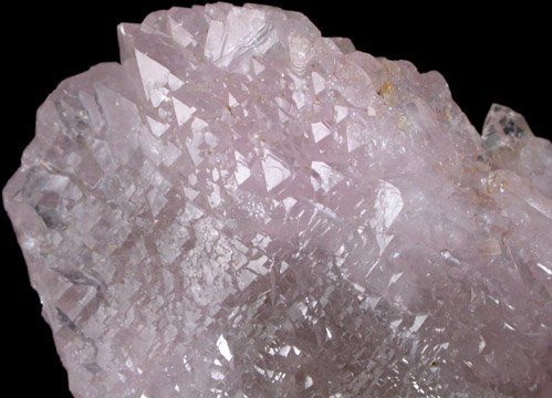 Quartz var. Rose Quartz Crystals from Lavra da Ilha, Taquaral, Jequitinhonha River, Minas Gerais, Brazil