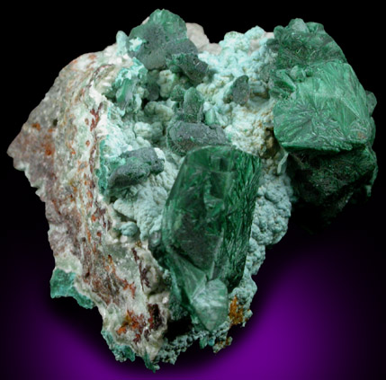 Malachite pseudomorphs after Azurite from Tsumeb Mine, Otavi-Bergland District, Oshikoto, Namibia