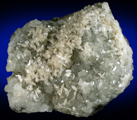 Datolite, Stilbite-Ca, Pyrite from Erie Railroad Cut (1909), Bergen Hill, Hudson County, New Jersey