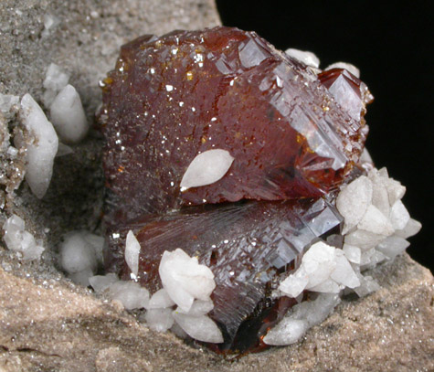 Sphalerite with Dolomite from Scottsville, Monroe County, New York