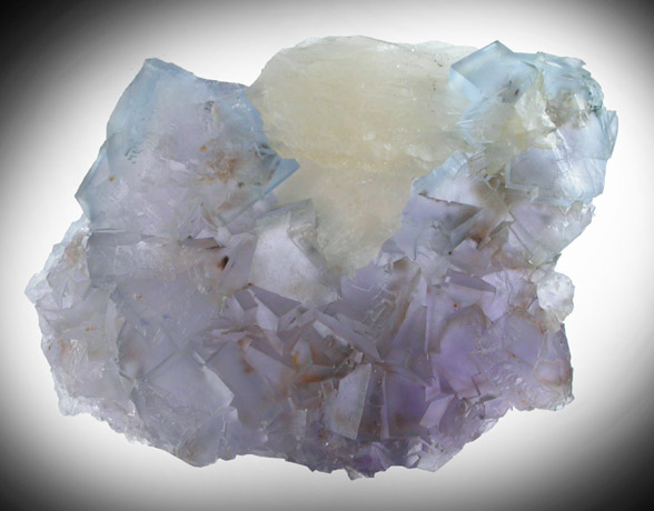 Fluorite with Barite from Fish Stick Prospect, Blanchard Mine Group, Hansonburg District, 8.5 km south of Bingham, Socorro County, New Mexico