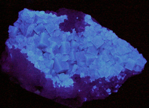 Fluorite on Quartz from Rogerley Mine, County Durham, England