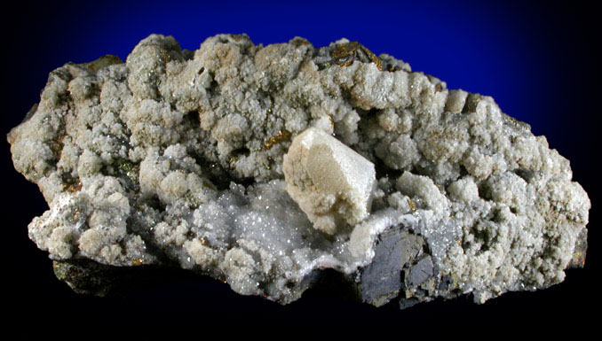 Quartz, Chalcopyrite, Galena, Calcite from Holland Mine, Washington Camp, Duquesne, Santa Cruz County, Arizona