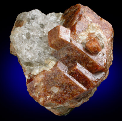 Grossular Garnet in Quartz from Pitts-Tenney Quarry, Minot, Androscoggin County, Maine