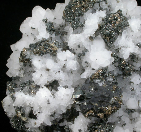 Tennantite-Tetrahedrite on Quartz from El Cobre Mine, Concepcion del Oro, Zacatecas, Mexico