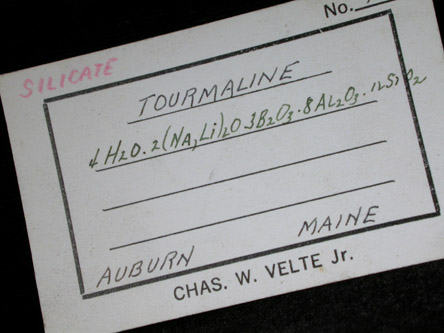 Elbaite Tourmaline from Mount Apatite, Auburn, Androscoggin County, Maine