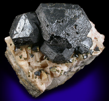 Sphalerite on Dolomite with Chalcopyrite from Wilbur Mine, Tri-State Lead Mining District, near Treece, Cherokee County, Kansas