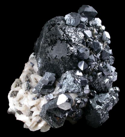 Galena on Sphalerite with Dolomite from Wilbur Mine, Tri-State Lead Mining District, near Treece, Cherokee County, Kansas