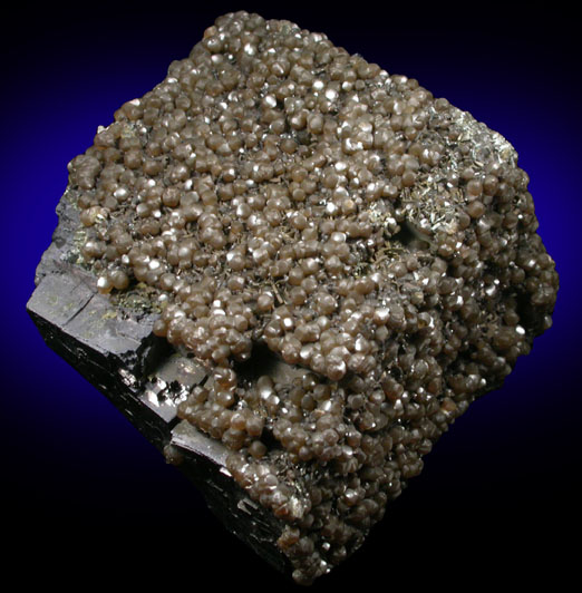 Smithsonite and Marcasite on Galena from Tri-State Lead-Zinc Mining District, near Joplin, Jasper County, Missouri