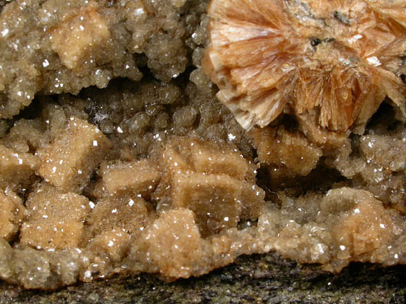 Chabazite-Ca var. Haydenite with Stilbite from Jones Falls, Baltimore County, Maryland