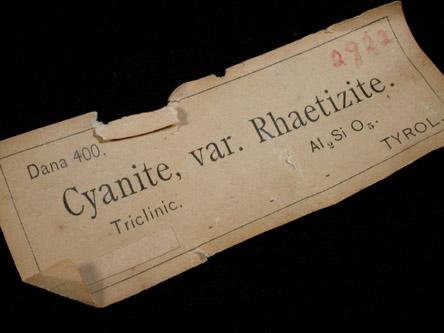 Kyanite var. Rhaetizite from Pfitschtal, Tyrol, Italy (Type Locality for Rhaetizite)