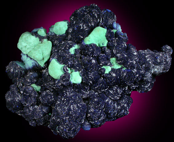 Azurite with Malachite from Morenci Mine, Clifton District, Greenlee County, Arizona